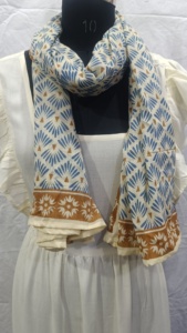 Écharpe de luxe en coton imprimé à la main, paréo de plage bohème, sarong doux, couverture d'été, foulard de créateur tendance pour femme - Product Image 6