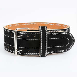 Ceinture de musculation en cuir de vachette pour fitness et haltérophilie, ceinture de maintien lombaire pour la gym, ceinture de levage de poids en cuir à levier - Product Image 1