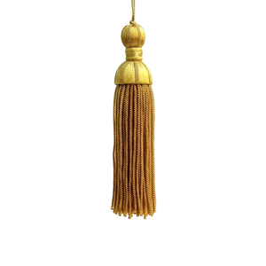 Borlas Decorativas de Hilo Metálico Dorado de Tamaño Personalizado, Adorno de Flecos 100% Poliéster para Cortinas con Hilo Metálico - Product Image 1