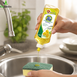 Liquide vaisselle au citron 250 ml |   Dégraissant puissant à forte mousse pour la vaisselle, les ustensiles et les ustensiles de cuisine, nettoyage ménager - Product Image 3