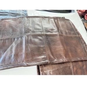 Vintage PU Leather Cushion <b>Cover</b> Square Pillow <b>Cover</b> Decorative <b>Throw</b> <b>Cover</b> for <b>Sofa</b> Bed Living Room - Product Image 4