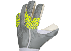 Gants de gardien de but professionnels en cuir personnalisés avec logo en relief, fermeture auto-agrippante antidérapante, protection des doigts, qualité supérieure pour - Product Image 3