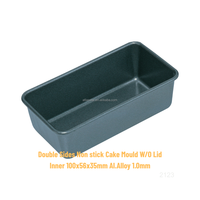 ATLAS STAR 100x56x35mm Mini moule à pain antiadhésif en alliage d'aluminium et silicone, moule rectangulaire pour pain et gâteau, noir, compatible four