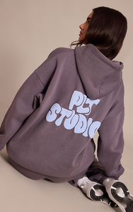 Men's High Quality Winter Streetwear Hoodie Custom Embroidery Plain Dyed Polyester/Cotton Fabric Fleece Breathable <b>Sweatshirt</b> - Product Image 2