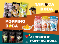 Madam Hong Hazır Alkollü Patlayan Boba Kokteyl İçeceği Tapioka Topları ve Çeşitli Aromalarla