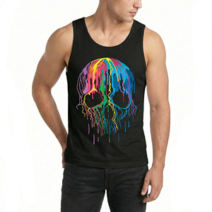 Wholesale Men's Casual Graphic Sublimation Printed Tank Top Trendy Streetwear Muscle Fit Sleeveless Shirt Customizable Tank Tops - Product Image 1