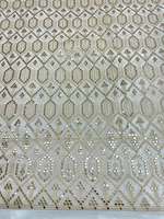 Tissu brodé SQ, tissu brodé floral, tissu brodé perlé, tissu brodé en mousseline, robe de soirée, boutique, vente en gros, exportation USA
