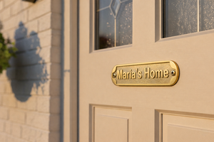 Custom Engraved Solid Brass Plaque Personalized Metal <b>Name</b> <b>Plate</b> Door Sign House Address Sign Vintage Antique Bronze Finish D3 - Product Image 6
