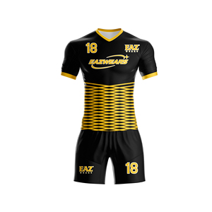 Ensemble de maillots de football personnalisés, tenue de football durable en polyester, vêtements d'équipe, fabricant de vêtements de sport en gros OEM ODM, usine de football - Product Image 1