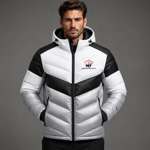 Men Puffer <b>Jacket</b> Premium Casual Winter Outerwear Quilted Padding Lightweight Warm Comfortable Coat For Everyday Wear Hiking - Product Image 1