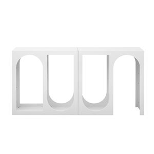 Modular Entryway <b>Console</b> Table with Customizable Arrangements Rectangular Exterior and Curved Interior Design - Product Image 4