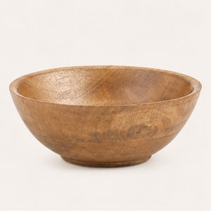 Bol en bois d'acacia naturel artisanal pour servir des salades et des fruits, écologique, en bois dur massif, grand bol à mélanger pour la maison - Product Image 3