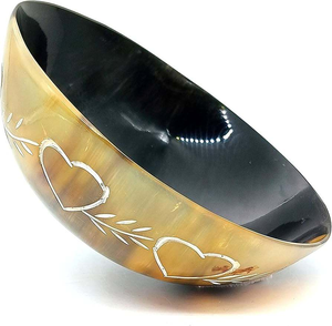 ชามเขาสัตว์ทำมือ ของตกแต่งบ้านสุดพิเศษ ของขวัญ ชามเขาสัตว์แบบดั้งเดิม งานฝีมืออินเดีย ภาชนะใส่อาหารบนโต๊ะอาหาร สำหรับเสิร์ฟอาหารค่ำ ราคาประหยัด - Product Image 4