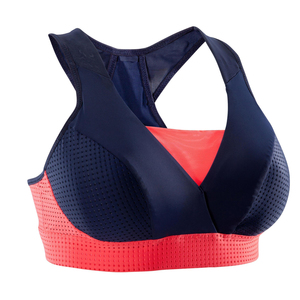 Sujetador deportivo rojo con logo personalizado para mujer, sujetador deportivo sin costuras, acolchado, inalámbrico, para yoga, gimnasio y fitness. - Product Image 4