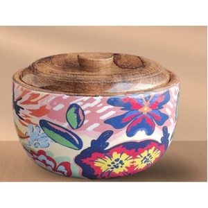 Tazón de madera 100% hecho a mano para vajilla, con revestimiento impermeable, tazones grandes para servir, contenedor para frutas y ensaladas, tazón elegante decorativo - Product Image 6