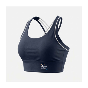 Custom Fashionable Sexy Mesh Design Women Bra Breathable Female Underwear Fitness Seamless Tank High Support Bra - Product Image 1