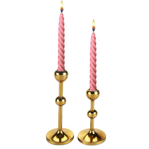 Antique Candle Stand Minimalist <b>Brass</b> Long Stemmed Tapered Candle <b>Holder</b> Decorative Gold <b>Candlestick</b> <b>Holder</b> For Wedding Table - Product Image 5