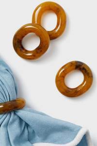 Trending Transparent <b>Square</b> Resin Napkin Rings Set Crystal Look <b>Table</b> Decor <b>Dining</b> Accessory Modern Kitchen Styling - Product Image 3