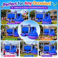 Château gonflable avec toboggan, 21FT x 18FT x 14FT, grand château de saut pour enfants, château gonflable pour fêtes et événements scolaires
