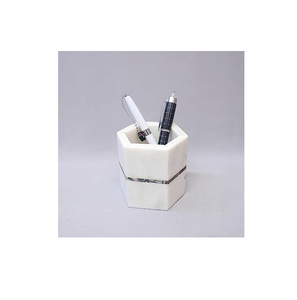 Porte-stylos et porte-crayons en marbre personnalisé, 2 pièces, qualité supérieure et produits de bureau élégants à prix abordable - Product Image 3