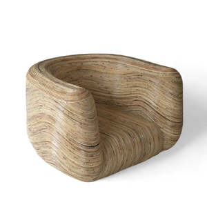Fauteuil Rinjani contemporain de haute qualité avec coussins, en bois, pour salon et villa - Product Image 5