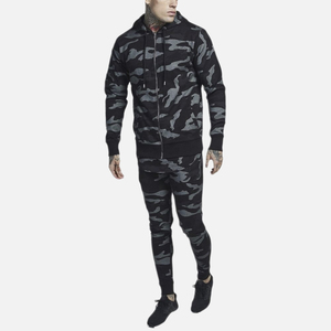 <b>Camouflage</b> Plus Size Men's <b>Tracksuit</b> Zip-Up Hoodie Jogger Set Fleece Polyester 340g Quick-Dry Casual Sportswear - Product Image 3