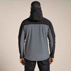 Men's Black Gray Hooded Snow <b>Overalls</b> Waterproof Zipper Closure <b>Winter</b> Sporty Fit Polyester Shell Regular Length OEM Outerwear - Product Image 4