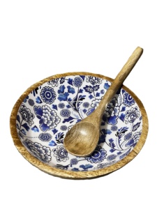 Vente chaude ustensiles de cuisine polyvalents époxy imprimé bois bol de service cuillère salade de fruits signes muraux boîtes en bois fabriquées à la main - Product Image 5