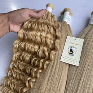 Gran oferta de extensiones de cabello humano vietnamita, 100% de pelo alineado con cutícula, onda recta Natural, cabello a granel - Product Image 4