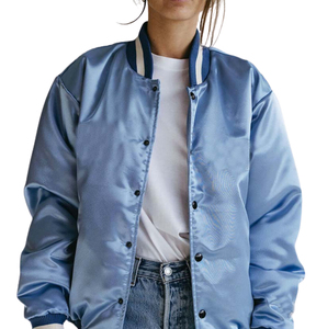 Hot Sale <b>Men</b> Unisex Stand Collar Windproof Silk Shell Bomber <b>Jacket</b> Custom Comfort Streetwear Bomber <b>Jackets</b> - Product Image 4