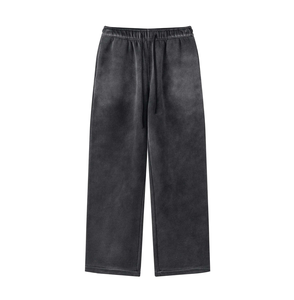 Professional Manufacture Lightweight Men's <b>Oversized</b> <b>Joggers</b> Sweatpants Stretch Open Baggy 100% Cotton Canvas Fleece Lining - Product Image 3