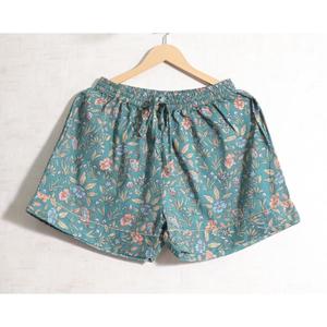 Women Floral Print Cotton Pajama Set Short Sleeve Turn-Down Collar Drawstring Shorts Summer Casual Sleepwear - Product Image 4