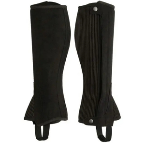 2026 Best Selling Leather Horse Riding <b>Half</b> <b>Chaps</b> Western Style Amara Equestrian <b>Half</b> <b>Chaps</b> Custom Logo - Product Image 6