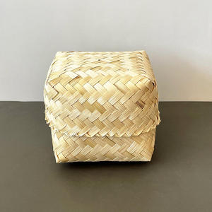 Cesta de Regalo de Bambú Cuadrada de Primera Calidad para Uso Industrial, Cesta de Paja Ecológica al por Mayor, Organizador Decorativo para el Hogar - Product Image 1