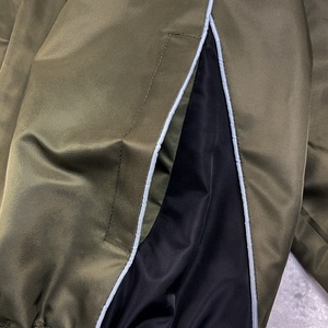 Chaqueta de Cuero Verde Oliva Corta Personalizada para Hombre, Chaqueta Cortavientos Impermeable para Exteriores, Chaqueta Cortavientos Nofyan Ind - Product Image 5