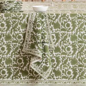 Indian Handmade Premium Quality Eco-friendly Floral Pattern Cotton <b>Table</b> <b>Cover</b> Modern Style for Wedding Use - Product Image 2