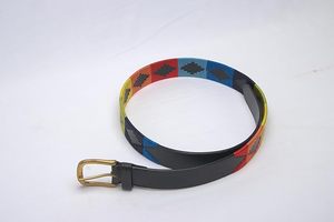 Ceinture de golf en cuir véritable de vachette pour homme et femme, avec logo brodé, design tendance, fabrication OEM ODM, boucle à ardillon en alliage - Product Image 3