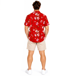 Camisa de Playa para Hombre, Premium, de Poliéster Estampado, Ligera, con Botones al Frente, Ropa de Verano para Vacaciones - Product Image 4