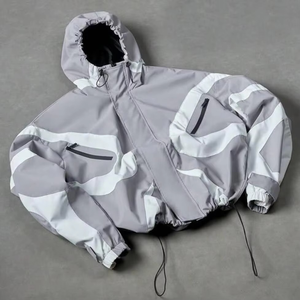 Chaqueta con Capucha de Nylon y Algodón de Alta Resistencia, Estilo Urbano, Personalizable con Impresión por Transferencia Térmica - Product Image 1