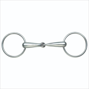 บิตม้าแบบ Double Joint Baucher Snaffle ทำจากสแตนเลสสตีล คุณภาพสูง พร้อมห่วงหลวม สำหรับขี่ม้า - Product Image 1
