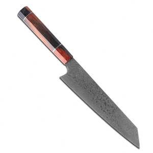 Couteau de cuisine en acier Damas, artisanal, professionnel, lame tranchante, manche en bois, pour cuisine commerciale - Product Image 1