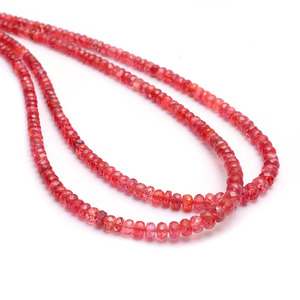 AAAA+ Spinel 2mm-5mm Rondelle Faceted <b>Beads</b> Natural Extremely Rare Red Spinel Precious Gemstone <b>Loose</b> <b>Beads</b> For Jewelry Making - Product Image 2