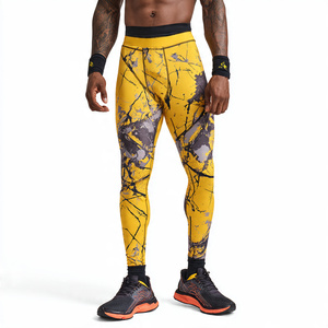 Leggings de sport pour homme avec poches, séchage rapide, compression, 100% polyester, sublimation, imprimés - Product Image 4