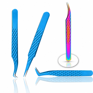 Juego de Pinzas para Pestañas de Acero Inoxidable Rosa, Herramientas de Punta Dentada de Precisión para Extensiones de Pestañas, Uso en Salones de Belleza - Product Image 5