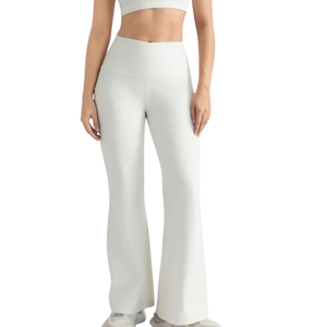 Conjunto de Yoga Personalizado para Mujer, Top Corto y Leggings Acampanados, Ropa Deportiva para Gimnasio, Fitness y Entrenamiento, Venta al Por Mayor, OEM, ODM - Product Image 1