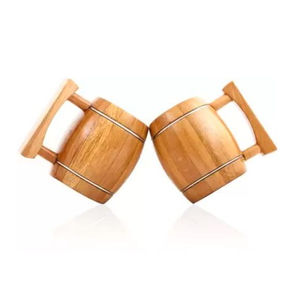 Taza de Madera con Diseño de Hoja Tallada, Asa Clásica, Aislada, para Uso Doméstico, Coleccionable, Ecológica, Personalizable - Product Image 4