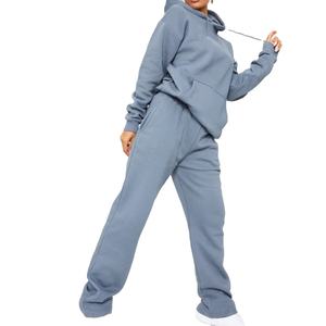 Nueva llegada de longitud completa de algodón transpirable con capucha chándal de manga larga con estilo Casual desgaste de las mujeres chándal cómodo - Product Image 1