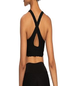 Textured Honeycomb Yoga Set Ruched V-Neck Sports Bra <b>Bubble</b> Fabric Activewear Gym <b>Top</b> High-Elastic Workout Gear Custom Fitness - Product Image 5