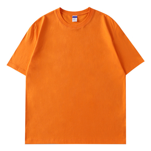 เสื้อยืดแขนสั้นผู้ชาย สีแดง ผ้าฝ้าย 100% ทรงปกติ คอกลม ดีไซน์เรียบง่าย ผ้าเจอร์ซีย์ถัก สีพื้น - Product Image 2