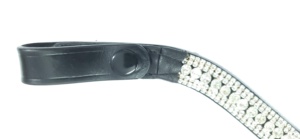 En gros, Frontal de cheval en cuir transparent cristallin avec bouton-pression à changement rapide pour l'équitation anglaise de course - Product Image 5